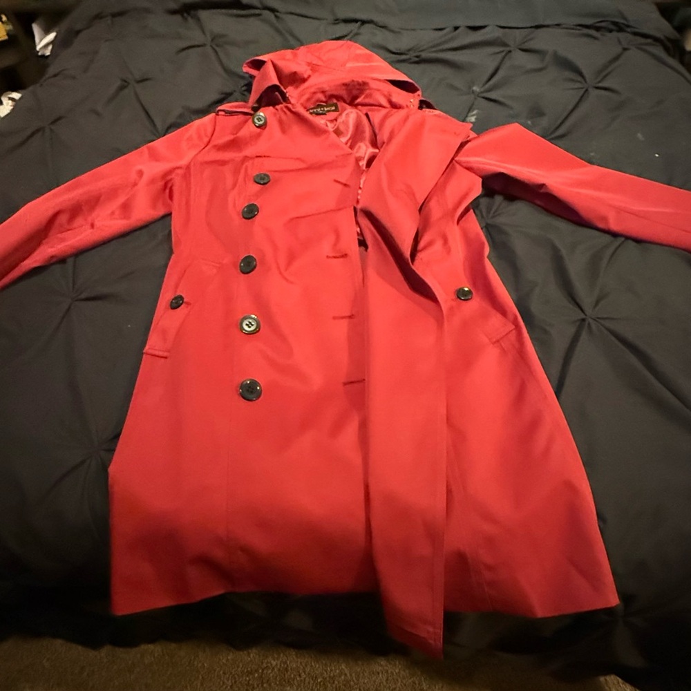Women's Red Double-Breasted Coat